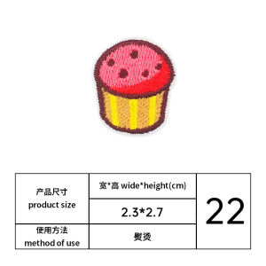 029 Sweet dessert Series DIY Embroidery Cloth Stickers Hot Ironing DIY Embroidery Patches Phone Case IPAD Handbook Decoration Clothing Bags