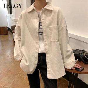 IELGY design sense jacket female Korean version loose Harajuku corduroy