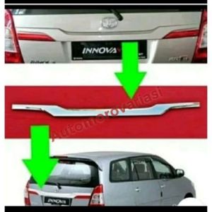 Trunklid trunk lid tranklid tranglid list bagasi Innova 2008 2009 2010 2011 2012 2013 2014 2015 + reflektor model copot Chrome & Black Chrome