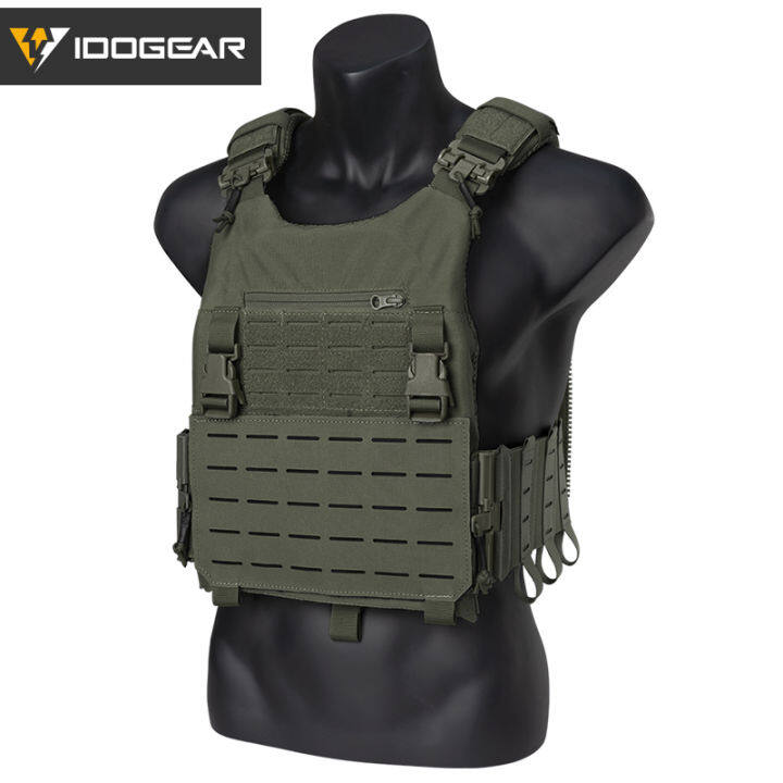 IDOGEAR LSR Tactical Vest Quick Release Buckle Laser Cut Plate Carrier ...