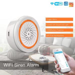 Tuya WiFi Smart Siren Sound Light Alarm Sensor Smart Life Siren Audible Alarm Smart Home Security System No Hub Required