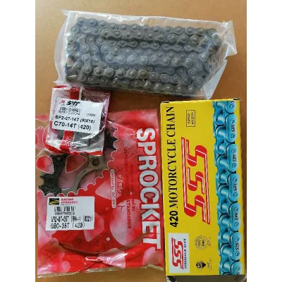 HONDA GBO / EX5 / DREAM / CLASS1 - VALUE PACK SPOCKET SET 420X100L SSS ( SPOCKET 420)