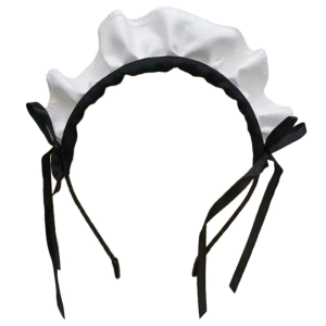 Bowknot Ruffled Hair Hoop Maid Hairband Ruffle Cosplay Headpieces Maid Costume Accessory For Women Halloween Cosplay