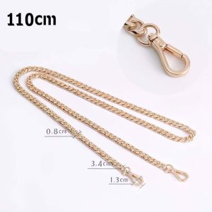 Rantai Tali Tas Selempang Wanita Tali Rantai Tas Logam Strap Rantai Tas 60cm /110cm Untuk Semu