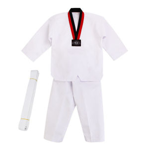 Lo【hàng Có Sẵn】đồng Phục Taekwondo Bằng Cotton Màu Trắng WTF Mooto Quần Áo Dobok Taekwondo Judo Karate Judo Quần Áo TKD Dài Tay Phi Giới Tính Cho Người Lớn Trẻ Em