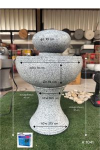 A1041ชุดน้ำล้นหัวแบน(สีหินอ่อน)น้ำล้นแต่งสวน น้ำล้นฮวงจุ้ยแต่งบ้าน