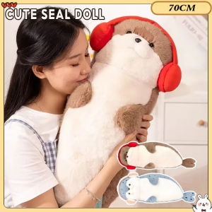 70CM Plush Stuffed Toy Soft Bed Sleeping Pillow Doll Sea Otter Plush Toy for Girls Birthday Christmas Gift