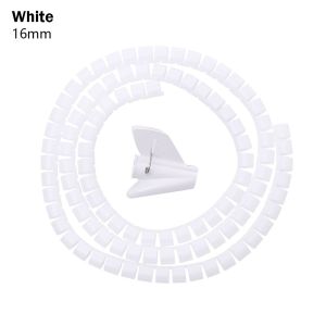 MINIYX 8/10/16/22/28mm Winder 1.5m Length Management Flexible Spiral Tube Cable Holder Wire Organizer Cord Protector