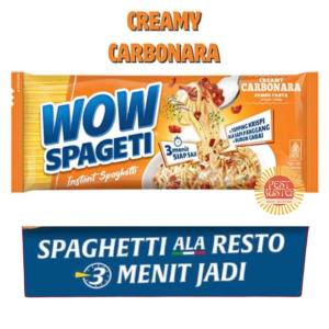 WOW SPAGETY 88gram CREAMY CARBONARA SPAGETI SPAGHETTI