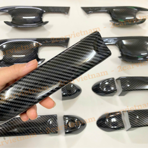 Ốp nắp sạc Ốp tay nắm cửa hõm cửa xe Vinfast VF5 / Herio Green Nhựa ABS vân carbon cao cấp