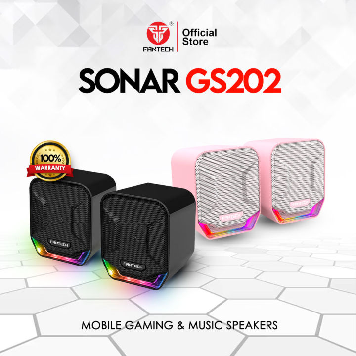 Fantech Sonar GS202 Mobile Gaming Speaker with 360 Surround Sound and Lighting Effects Speaker for PC