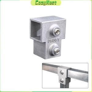 C.N Aluminum alloy Square Tube Pipe Connector Tube Pipe Fitting Accessories with Screw 25x25mm