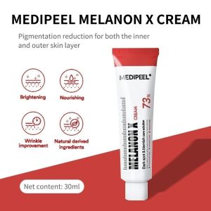 MEDIPEEL Melanon X Anti-Aging Cream 30ml Tranexamic Acid Alpha Arbutin Magnesium Ascorbyl Phosphate Niacinamide 5 Peptides Adenosine Shea Butter Dark Spot Firming Brightening Face Cream