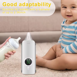 เครื่องอุ่นขวดนม อุ่นขวดนมเด็ก ชาร์จใหม่ได้ พร้อมจอแสดงผลอุณหภูมิ สามารถเลือกอุณหภูมิได้ 6 ที่อุ่นขวดอุ่มนม