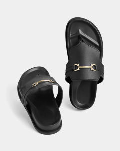 Leonardo Dép Nam Michael Quai To Bản Da Microfiber Cao Cấp Khóa Móc Kim Loại Đế Cao Su Đúc Cao 3cm