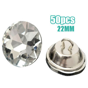 50Pcs Crystal Upholstery Buttons Home Textile Sofa Clothing Diy Buttons