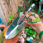 XIN827 - xẻng inox cầm tay dụng cụ làm vườn size 8x27cm 1 xẻng inox cầm tay