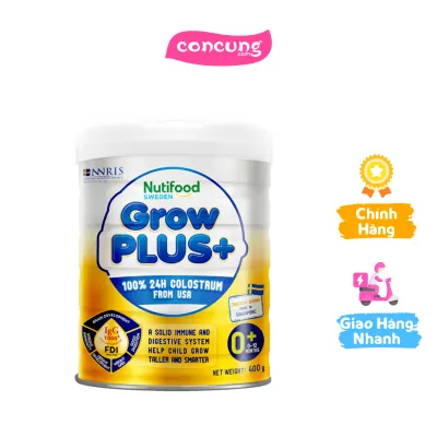 SPDDCT GrowPLUS+ Sữa Non (Vàng-SI) 0-12 tháng Lon 400g