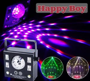 Mixed Lighting Effect Strobe Ball Light Fixtures  DJ Stage Light LED 4 in 1 with Remote Comtrol