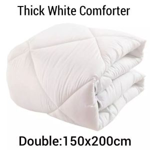 Plain White Comforter Filler Quilts for  Double Queen and King Size Bedsheets