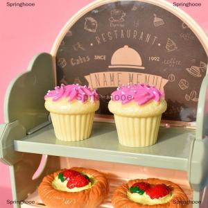 [COD] Springhooe บ้านตุ๊กตาขนาดเล็กถาดบิสกิตของหวานเค้กส้อมชุดครัวอุปกรณ์ตกแต่งอาหารของเล่นบ้านตุ๊กตา