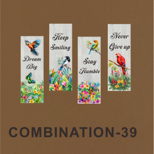 4PCS COMBINATION PARROT BIRDS PLANTS DESIGN BIG SIZE FATPANDA