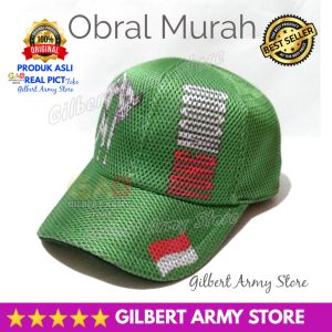 GILBERT ARMY STORE Topi Terbaru Sniper Tan gurun Jaring Coklat Keren Baseball Distro logo bordir