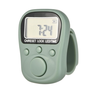 Rechargeable 6 Digit LCD Manual Counter With 7 Channel Multiple Task Management And Adjustable Silicone Rings For Fitness Tracking