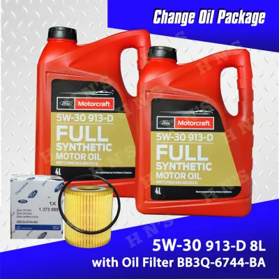 Motorcraft Fully Synthetic 5W-30 ( 913-D ) Change Oil Package for Ford Ranger Wildtrak T6 2.2 3.2 2.0 / Ford Everest 2.2 3.2 / Ford Raptor