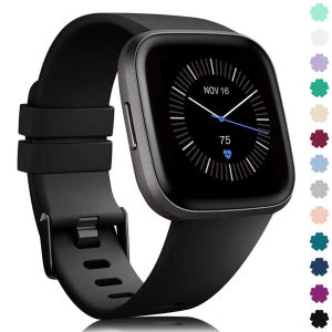 Bands Compatible with Fitbit Versa/Fitbit Versa 2/Fitbit Versa Lite Strap Versa Accessories Women Men Soft Silicone Replacement Sport Fitness Wristband for Fitbit Versa Smart Watch
