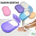 Sabun Kertas Praktis Travelling Paper Soap HandSoap Sabun Cuci Tangan. 