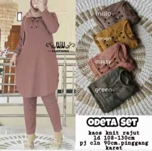 LD 110 120 130CM XL XXL XXXL BAJU SETELAN WANITA ODETA SET SUPER JUMBO //BAHAN KAOS KNIT RAJUT SETELAN BUSUI KEKINIAN