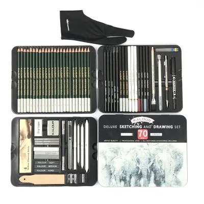Rex TT ชุดดินสอวาดรูป รวม 35/50/54/70ชิ้น Sketch Pencil Set Sketching Pencil Set 50pcs Drawing Pencil Kit Charcoal Pen Sketch Set