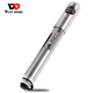 WEST BIKING Bike Pump Air Pump Aluminum Alloy 120/160/300PSI Gauge Hose Tire Cycling Air Inflator Road MTB Bicycle Accessories Hand Bicycle Pump