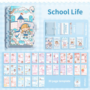 A6 Binder Notebook School Supplies Spiral Notebooks Metal binder Loose Leaf Paper Notepads 13X19CM