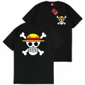 SAKAZUKI Kaos Baju TOPI JERAMI BAJAK LAUT STRAW HAT PIRAT JAPAN LUFFY SHP CREW For-ONE PIECE ANIME Tshirt Distro Atasan Pria Wanita Unisex Gambar Motif Desain Sablon Monkey D Luffy Premium Katun Combed 24s Putih Hitam lengan pendek panjang viral jepang. 