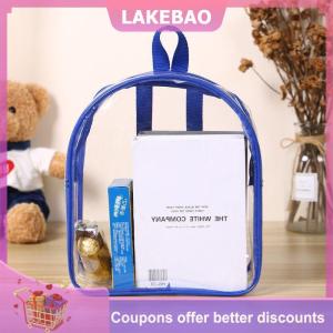 【LAKEBAO】 Trọng lượng nhẹ trong suốt Ba lô Dễ Thương Dây kéo đôi vai thạch cuốn Sách Túi