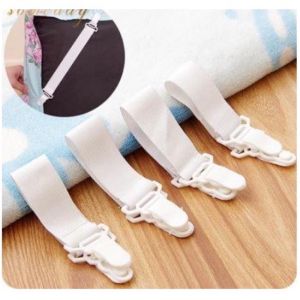 Ecoplanet COD#4pcs Bed Sheet Mattress Adjustable Gripper Elastic Clip Holder Strap Fasteners