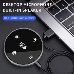 Desktop USB Conference Omni-Directional Condenser Microphone Speakerphone BT Mic  Plug & Play Small Microphone For PC Laptop