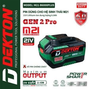 Máy Mài Dùng Pin Dekton M21-AG100PROMAX Thế Hệ Mới | Máy Mài Pin Tốc Cao Full Tính Năng Drop-Control + Antikick Back+ Rapid Stop