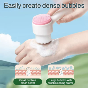 Manual Deep Cleaning Double Sided Cleanser Silicone Face Wash Brush