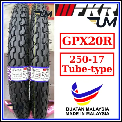 FKR TYRE GPX20 225-17 250-17 TUBE TYPE TAYAR BUNGA SOTONG TUBED TIRE GPX20F GPX20R 2.25-17 2.50 225X17 250X17 TIUB FT123