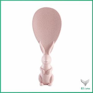 ทัพพีตักข้าว ทัพพีตักข้าวรูปกระต่ายน่ารัก ล้างง่าย ตั้งได้ ข้าวไม่ติดทัพพี สปอตสินค้า Wheat straw rice spoon Eliana