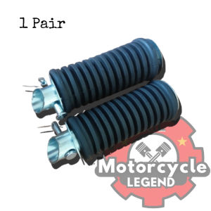 HONDA XRM 125 110 - REAR Footrest Color Black Silver | Motorcycle Accessories ( 1Pair )