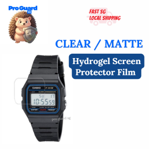 [SG] Clear / Matte Hydrogel Screen Protector Film Compatible With Casio F-91W F91W Army SAF NSF Watch