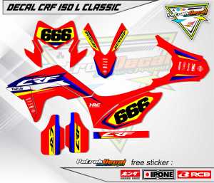 DECAL STICKER HONDA CRF 150 L CLASSIC/ STICKER LIST VARIASI CRF 150 L CUSTOM