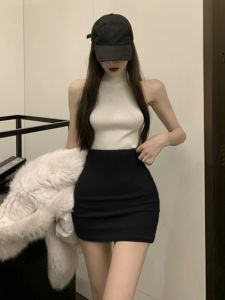 COD纯色包臀短裙女夏季显瘦紧身一步裙a字修身性感辣妹高腰半身裙子2026新品