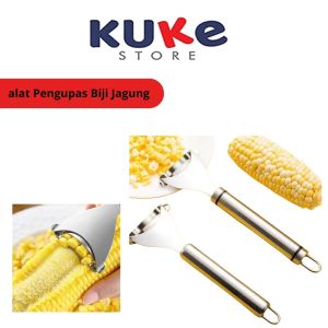 KUKE Alat Pengupas Jagung Stainless Steel - Parutan Biji Jagung Mudah Dan Praktis Corn Peeler Stripper Pisau Serut Perontok Rumah Tangga Alat Dapur