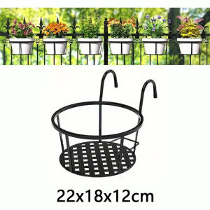 Black Metal Plant Rack Stand Hanging Pots For Plants Iron Indoor Flower Stand Outdoor Balcony Multifunctional Plant Rack Hanging Plant Pots