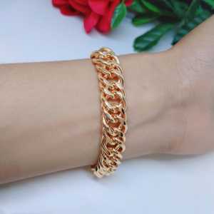 Gelang Rantai Perhiasan Wanita Sisik Naga Aksesoris lapis emas Titanium Xuping Anti Karat Anti Luntur